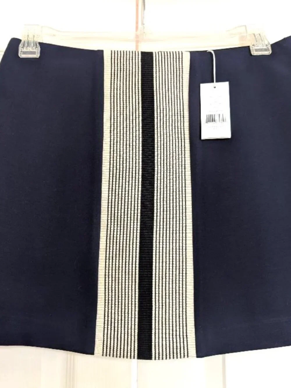 Tory Burch Sport Ponte A-line Skirt Womens L Center Stripe MSRP $165 Tennis Golf